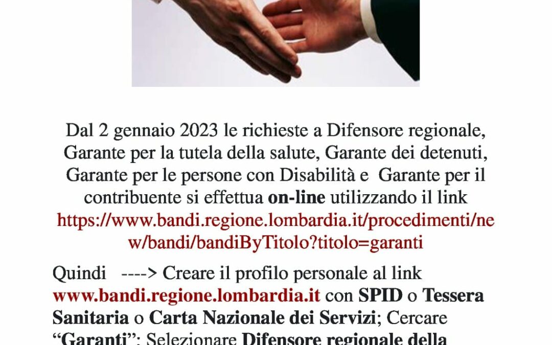 DIFENSORE CIVICO IN LOMBARDIA COME CONTATTARLO PER SEGNALARE DISFUNZIONI DEL SERVIZIO SANITARIO (nuove modalità di contatto)